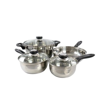 Gibson Cuisine Select 7-Piece Cookware Set, Stainless Steel