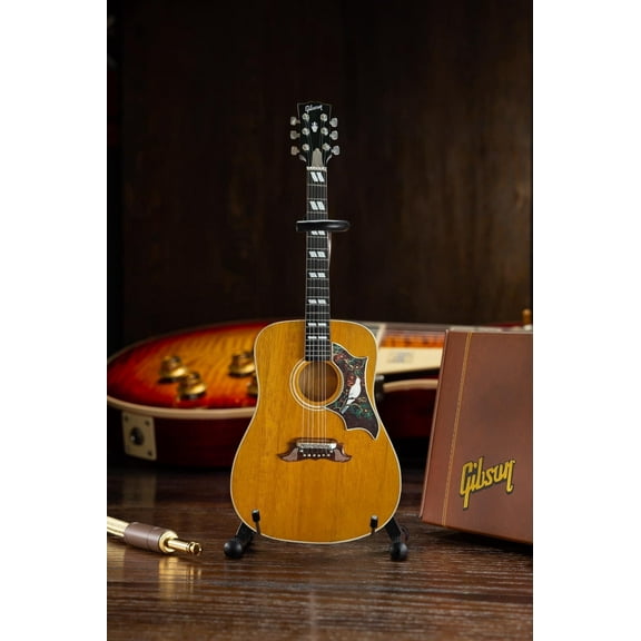 Axe Heaven Gibson Dove Original Antique Natural Mini Acoustic Guitar Replica Collectible GG-636