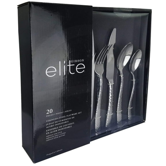 Gibson Elite 111949.2 Ambassador 20 Piece Flatware Set - Mirror Polish