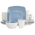 thumbnail image 1 of Gibson Elite 16 Piece Soho Lounge Reactive Glaze Stoneware Dinnerware Set in Light Blue, 1 of 9