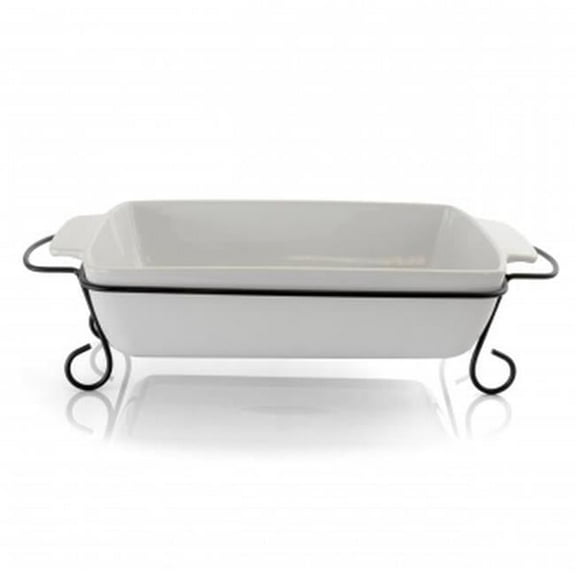 Gibson Elite 124391.02 15.5 in. Rectangle Sto are Bakeware with Metal Rack - 2 Piece