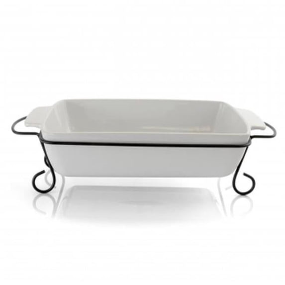Gibson Elite 124391.02 15.5 in. Rectangle Sto are Bakeware with Metal Rack - 2 Piece