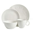 thumbnail image 1 of Gibson Elite Alemany 16 Piece Embossed Dinnerware Set - White, 1 of 2
