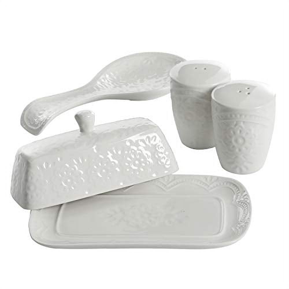 Gibson Elite Alemany Round Dinnerware Set, Accessory, White