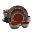 thumbnail image 1 of Gibson Elite Café Versailles 16 Piece Double Bowl Dinnerware Set - Red, 1 of 11