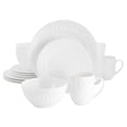 thumbnail image 1 of Gibson Elite 81388.16 Cameria Bone China Embossed Dinnerware Set in White - 16 Piece, 1 of 1