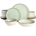 thumbnail image 1 of Gibson Elite Contempo Classic 16-Piece Double Bowl Dinnerware Set, Mint, 1 of 7