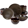 thumbnail image 1 of Gibson Elite Edwina Reactive Stoneware Dinner Bowls, Set of Four, Durable and Microwave Safe, 1 of 6