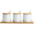thumbnail image 1 of Gibson Elite  Gracious Dining 10Pc Ceramic Condiment Jars Set White - 10 Piece, 1 of 4