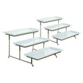 thumbnail image 1 of Gibson Elite Gracious Dining 3 Tier Serving Platter Stand, Gold (2 Pack), 1 of 4