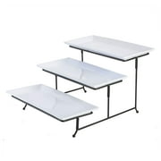 Gibson Elite Gracious Dining 3-Tier Serving Set w/ Plates & Metal Stand