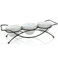 thumbnail image 1 of Gibson Elite Gracious Dining 4-Piece Serving Set with Metal Rack in White, 1 of 5