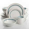thumbnail image 1 of Gibson Elite Lawson 16 Piece Dinnerware Set, Teal, 1 of 5