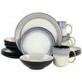 thumbnail image 1 of Gibson Elite Rings of Saturn 16-Piece Dinnerware Set - Grey, 1 of 5