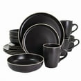 thumbnail image 1 of Gibson Elite Serenade 16 Piece Round Stoneware Dinnerware Set in Black, 1 of 8