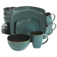thumbnail image 1 of Gibson Elite Soho Lounge 16 Pc Plates, Bowls, & Mugs Dinnerware Set, Teal, 1 of 7
