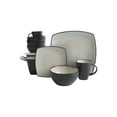 thumbnail image 1 of Gibson Elite Soho Lounge 16 Piece Square Stoneware Dinnerware Set Tan and White (127334.16R), 1 of 6