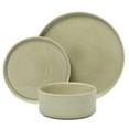 thumbnail image 1 of Gibson Elite Solana Coast 12 Piece Stoneware Reactive Glaze (Service for 4) Ceramic Plates and Bowls Modern Shape Embossed Dinnerware Set - Green, 1 of 14