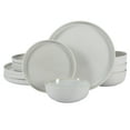 thumbnail image 1 of Gibson Elite Tahoe Sunset 12 Piece Stoneware Reactive Glaze (Service for 4) Ceramic Plates and Bowls Dinnerware Set - Cream White, 1 of 16