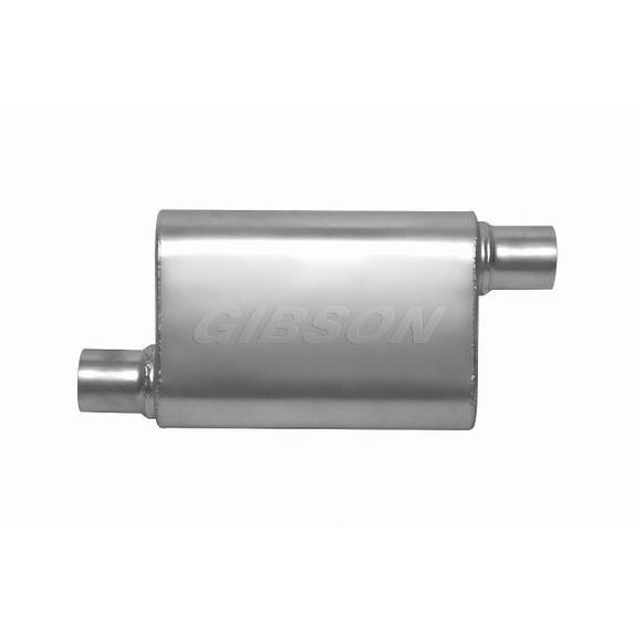 Gibson Exhaust 55130S GIB55130S CFT SUPERFLOW OFFSET/OFFSET OVAL MUFFLER, STAINLESS