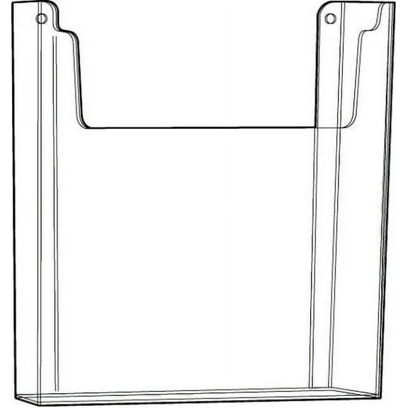 Gibson Holders 1084E 8.5 x 11 Inches Acrylic Wall Mount Brochure Holder