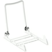 Gibson Holders 1PL Adjustable White Wire and Clear Acrylic Display Easel, 2.75" W x 3.75" D x 3.5" H, Pack of 2