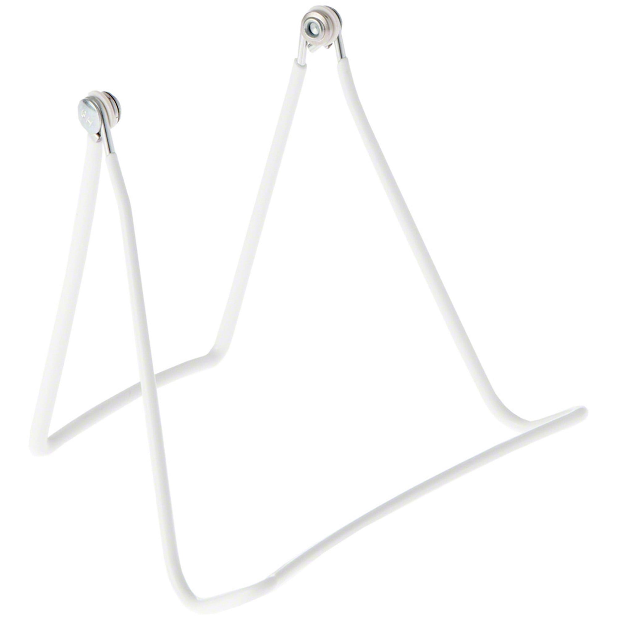 Gibson Holders 2AX Adjustable White Wire Display Easel, 5.5" W x 4" D x 5.25" H, Pack of 6