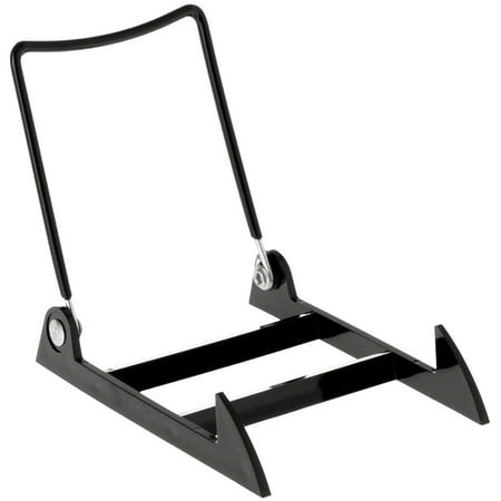Gibson Holders 2PL Adjustable Black Wire and Black Acrylic Display Easel, 3.875" W x 5.375" D x 4.75" H, Pack of 12