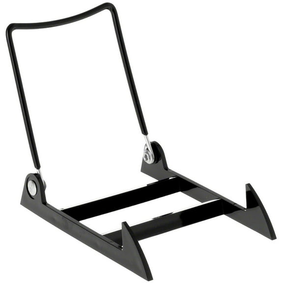 Gibson Holders 2PL Adjustable Black Wire and Clear Acrylic Display Easel, 3.875" W x 5.375" D x 4.75" H, Pack of 3