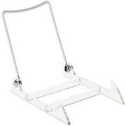 Gibson Holders 2PL Adjustable White Wire and Clear Acrylic Display Easel, 4" W x 5.5" D x 4.75" H, Pack of 12