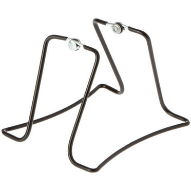 Gibson Holders 2X15 Adjustable Black Wire Dual-Sided Display Easel, Two Opposing Ledges for Holding 2 Items, 5" W x 5.5" D x 4" H, Pack of 2