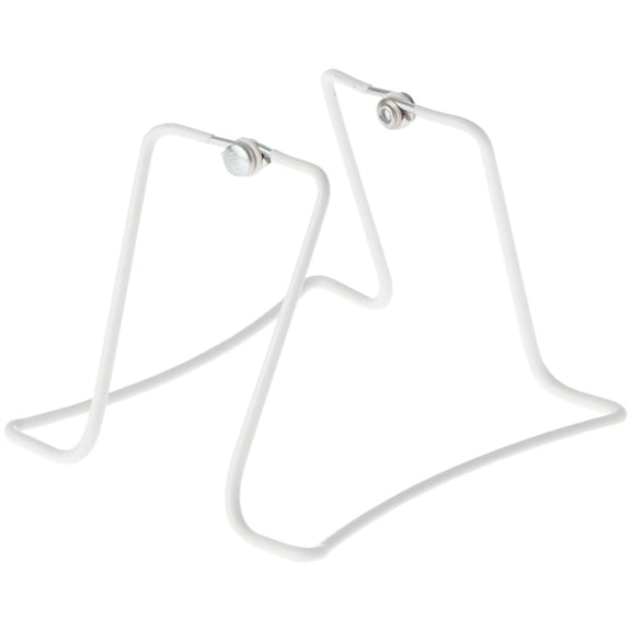 Gibson Holders 2X15 Adjustable White Wire Dual-Sided Display Easel, Two Opposing Ledges for Holding 2 Items, 5" W x 5.5" D x 4" H, Pack of 6