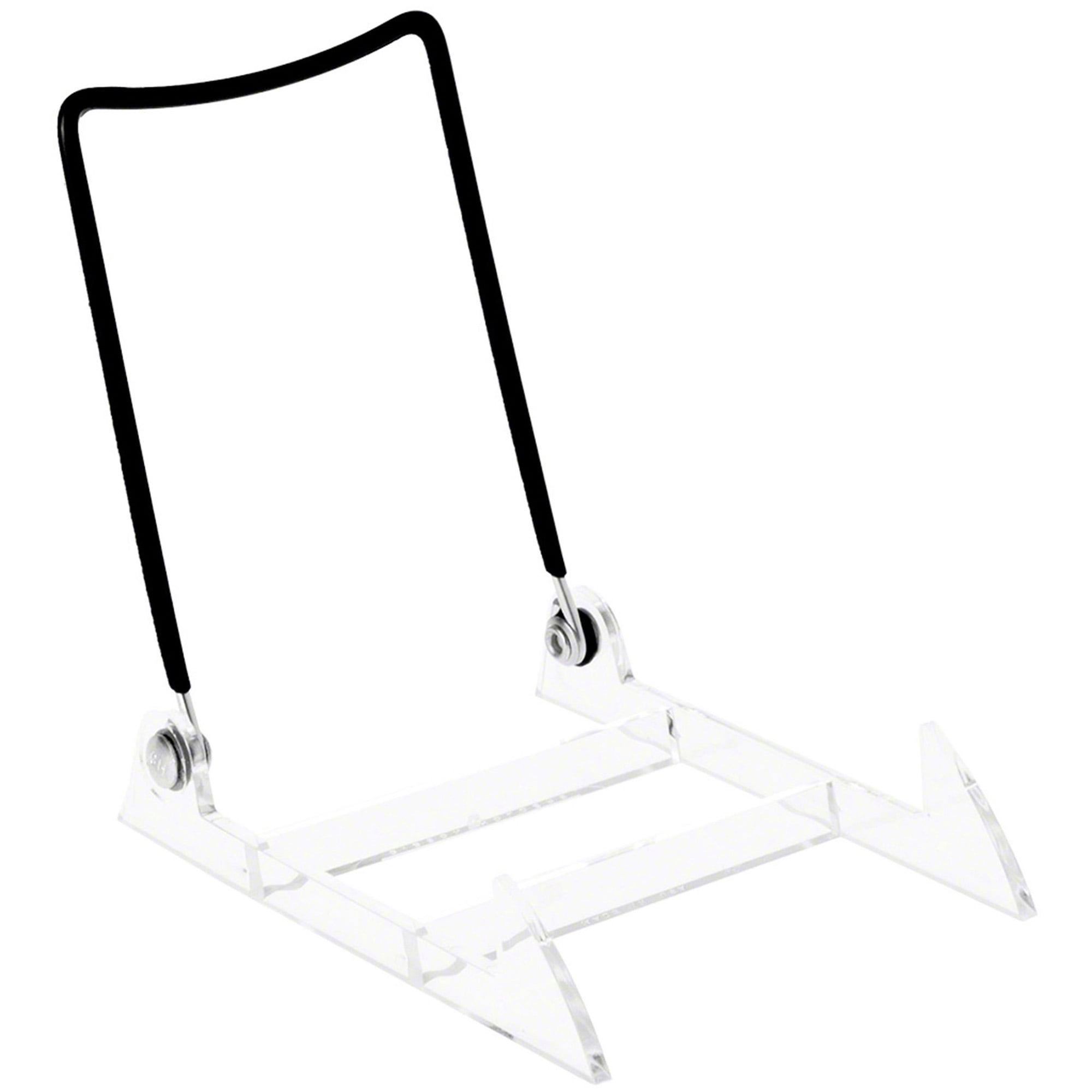Gibson Holders 3PL Adjustable Black Wire and Clear Acrylic Display Easel, 3.875" W x 5.375" D x 5.25" H, Pack of 12