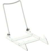 Gibson Holders 3PL Adjustable White Wire and Clear Acrylic Display Easel, 4" W x 5.5" D x 5.5" H, Pack of 3