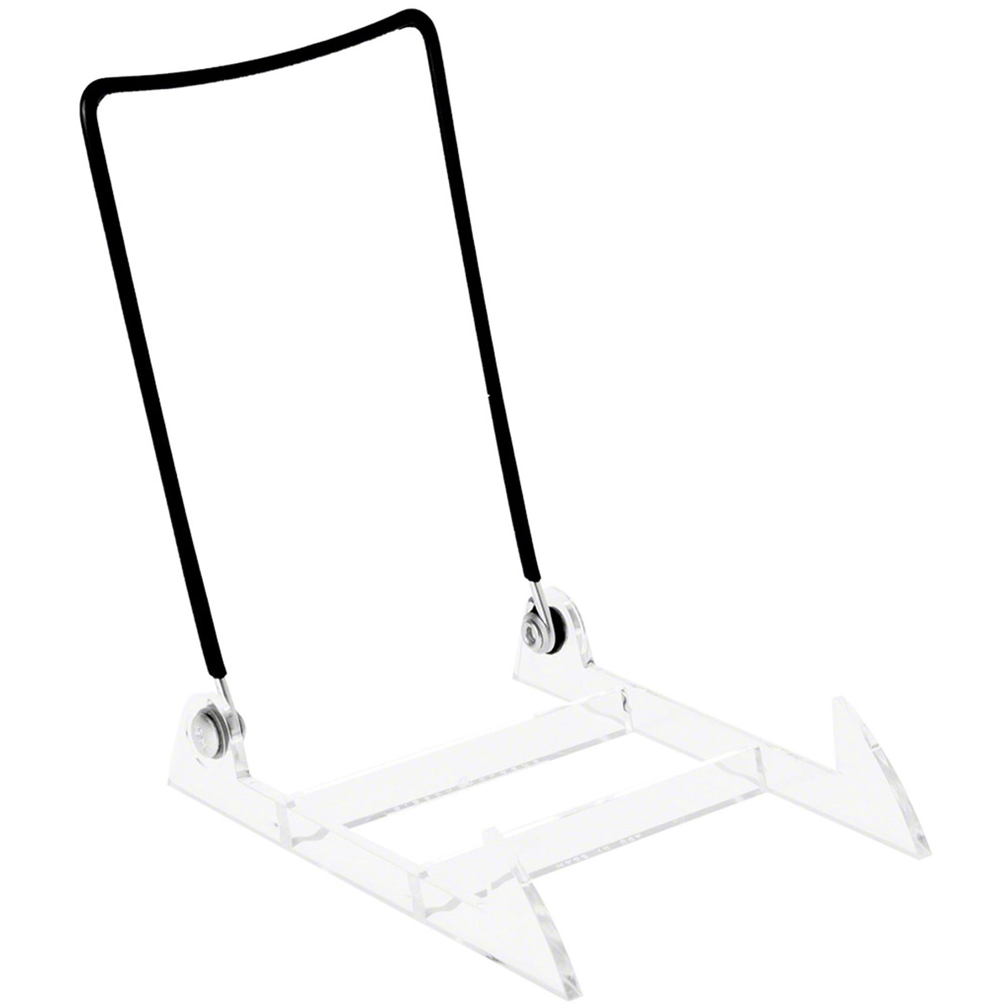 Gibson Holders 4PL Adjustable Black Wire and Clear Acrylic Display Easel, 3.875" W x 5.375" D x 6.25" H, Pack of 3