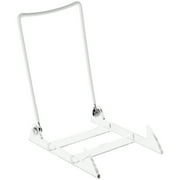 Gibson Holders 4PL Adjustable White Wire and Clear Acrylic Display Easel, 4" W x 5.5" D x 6" H, Pack of 6