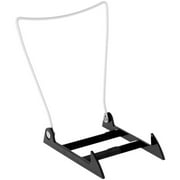 Gibson Holders 5PL Adjustable White Wire and Black Acrylic Display Easel, 5.5" W x 7" H, Pack of 12