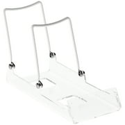 Gibson Holders ADS-2 Adjustable White Wire and Clear Acrylic Double Easel, Displays 2 Items, 3.75" W x 7.375" D x 5.5" H, Pack of 3