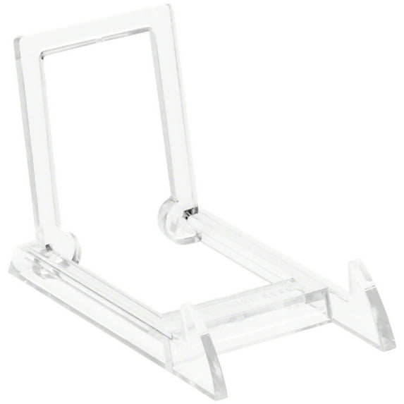 Gibson Holders MINI Adjustable Clear Acrylic Display Easel, 2" W x 3.25" D x 2.25" H, Pack of 6