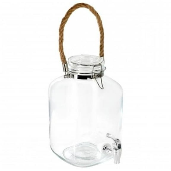 Gibson Home 140781.01 1.3 gal Ferris Glass Beverage Dispenser with Rope Handle