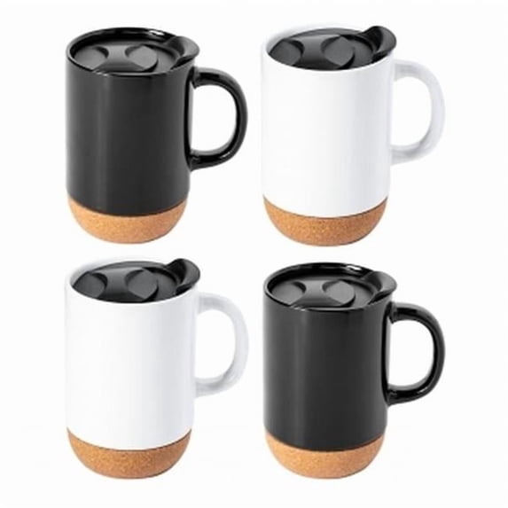 Gibson Home 135280.01 16.5 oz Modani Sto are Travel Mug Set with Lid & Cork Base - 4 Piece