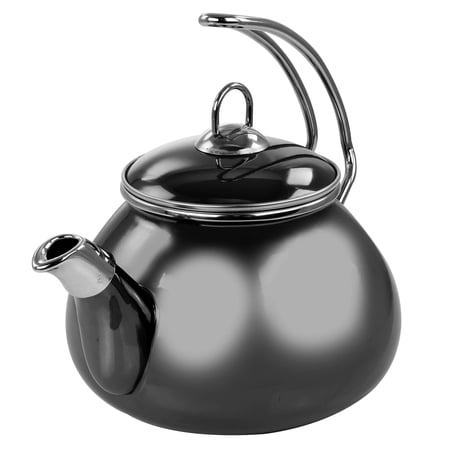 Gibson Home 2.3 Quart Steel Tea Kettle in Black