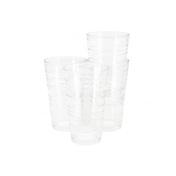 Gibson Home 141406.04 16 oz Swirl Glass Tumbler Set - 4 Piece