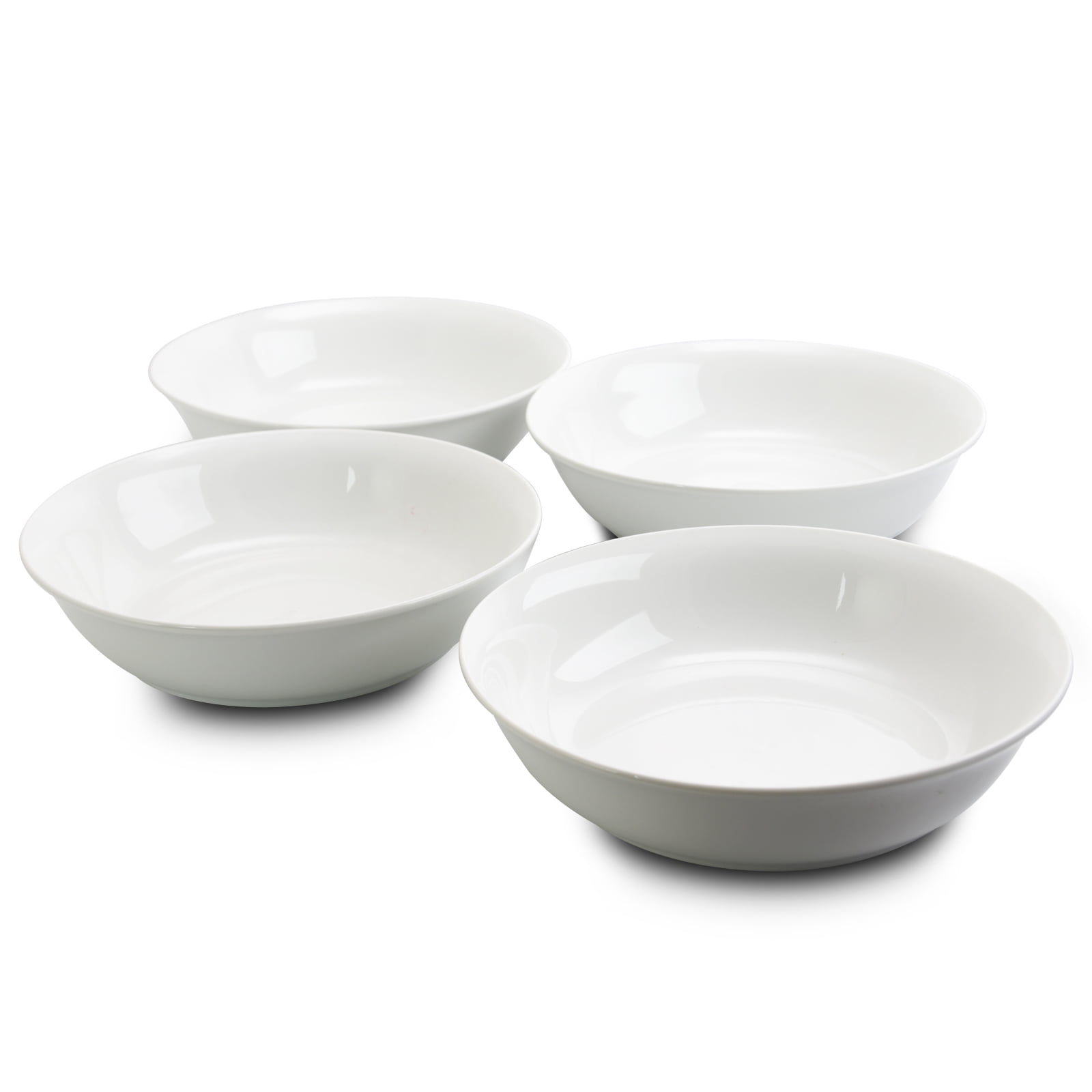 Gibson Home 4 Piece Set of 8.75 " Wide Rim Dinner and Serving Bowls in White - Walmart.com