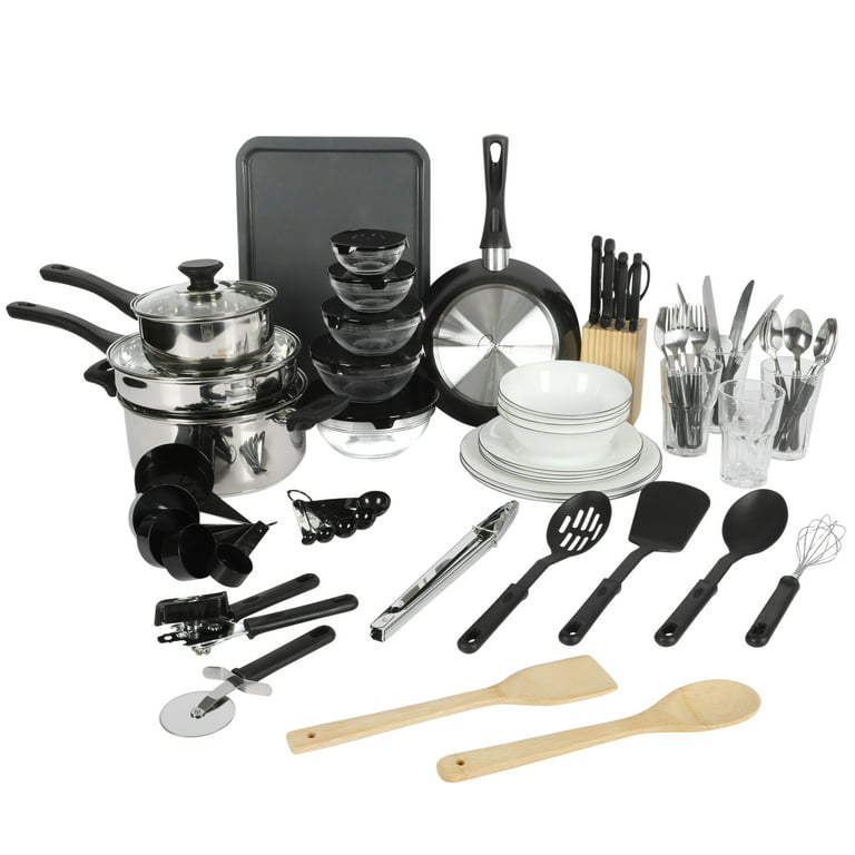 Gibson Home Essential Total Kitchen 83-Piece Combo Set, White