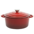 thumbnail image 1 of Gibson Home Addlestone 5 Quart Enamel Cast Iron Dutch Oven - Red, 1 of 10