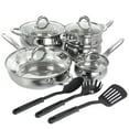 thumbnail image 1 of Gibson Home Ancona 12 Piece Stainless Steel Belly Shaped Cookware Set with Kitchen Tools, 1 of 2