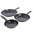 thumbnail image 1 of Gibson Home Aventura 3-Piece Aluminum Non-Stick Frying Pan Set, Black, 1 of 2