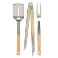 thumbnail image 1 of Gibson Home Barbeque Plus 3 Piece BBQ Tools W/Rubberwood Handles, 1 of 7
