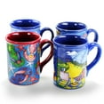 thumbnail image 1 of Gibson Home Beachcomber 4 Piece 16 Ounce Stoneware Mug Set in Assorted Designs, 1 of 6